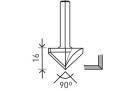 Gipsskivsfräs HW S8 D32/90°