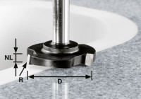 Skaftfräs Ø 12 mm, för bearbetningen av polymermaterial