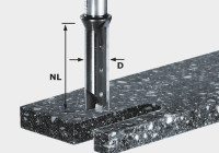 Skaftfräs Ø 12 mm, för bearbetningen av polymermaterial